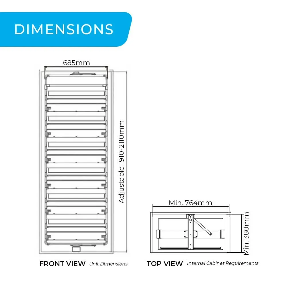 Higold A Series Rotating Shoe Rack (for 80-90cm cupboard)