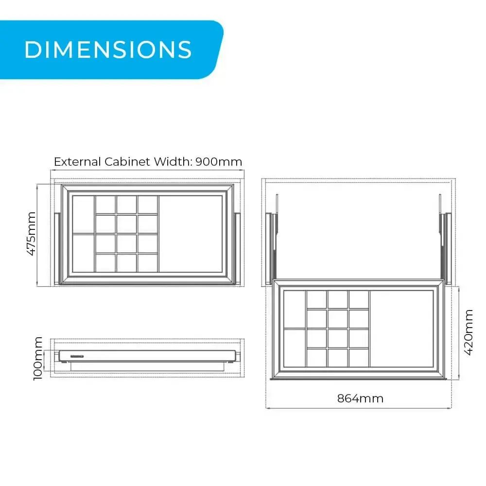 Higold A Series Pull Out Wardrobe Storage Tray (for 90cm cupboard)