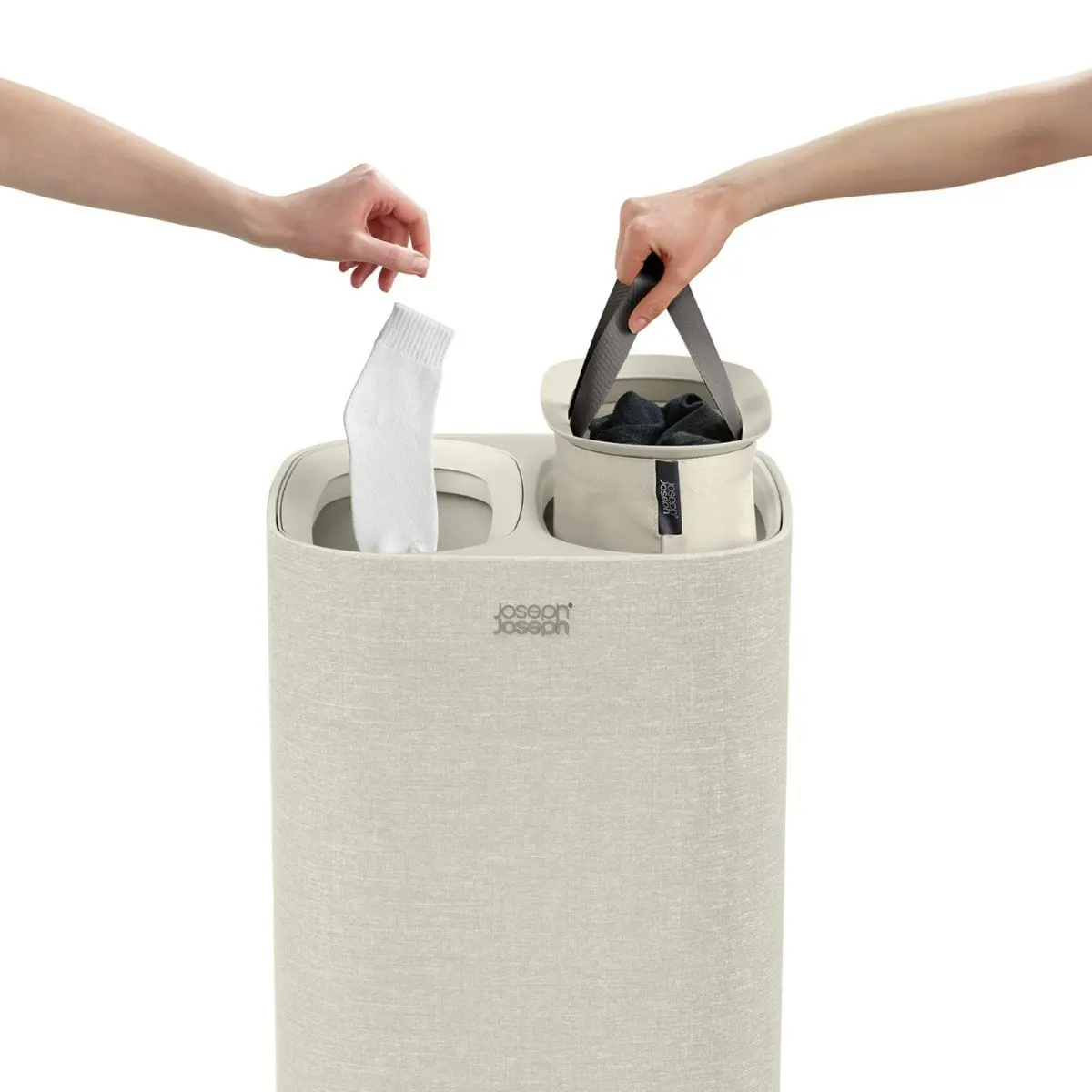 Joseph Joseph Tota 60 Litre Laundry Basket - Ecru