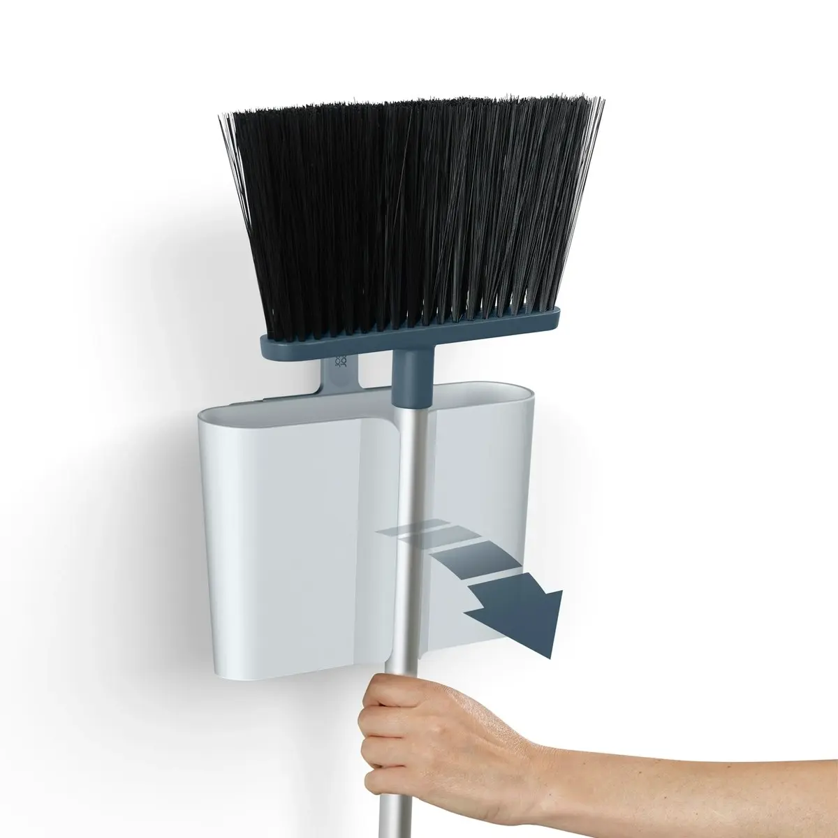 Joseph Joseph CleanStore Wall-mounted Broom with Dust-shield Storage