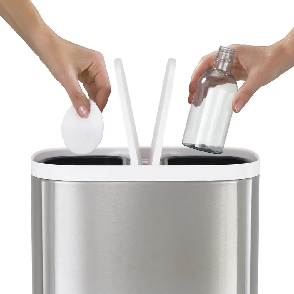 Joseph Joseph Split 6 Litre Steel Waste and Recycling Bin