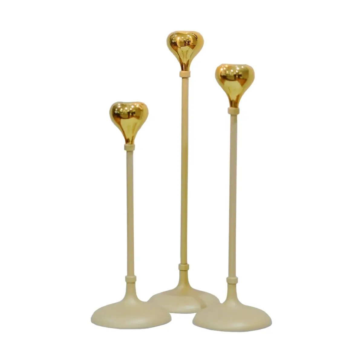 SSH Collection Tear Drop 32cm Tall Single Candle Holder - 2 Tone Gold