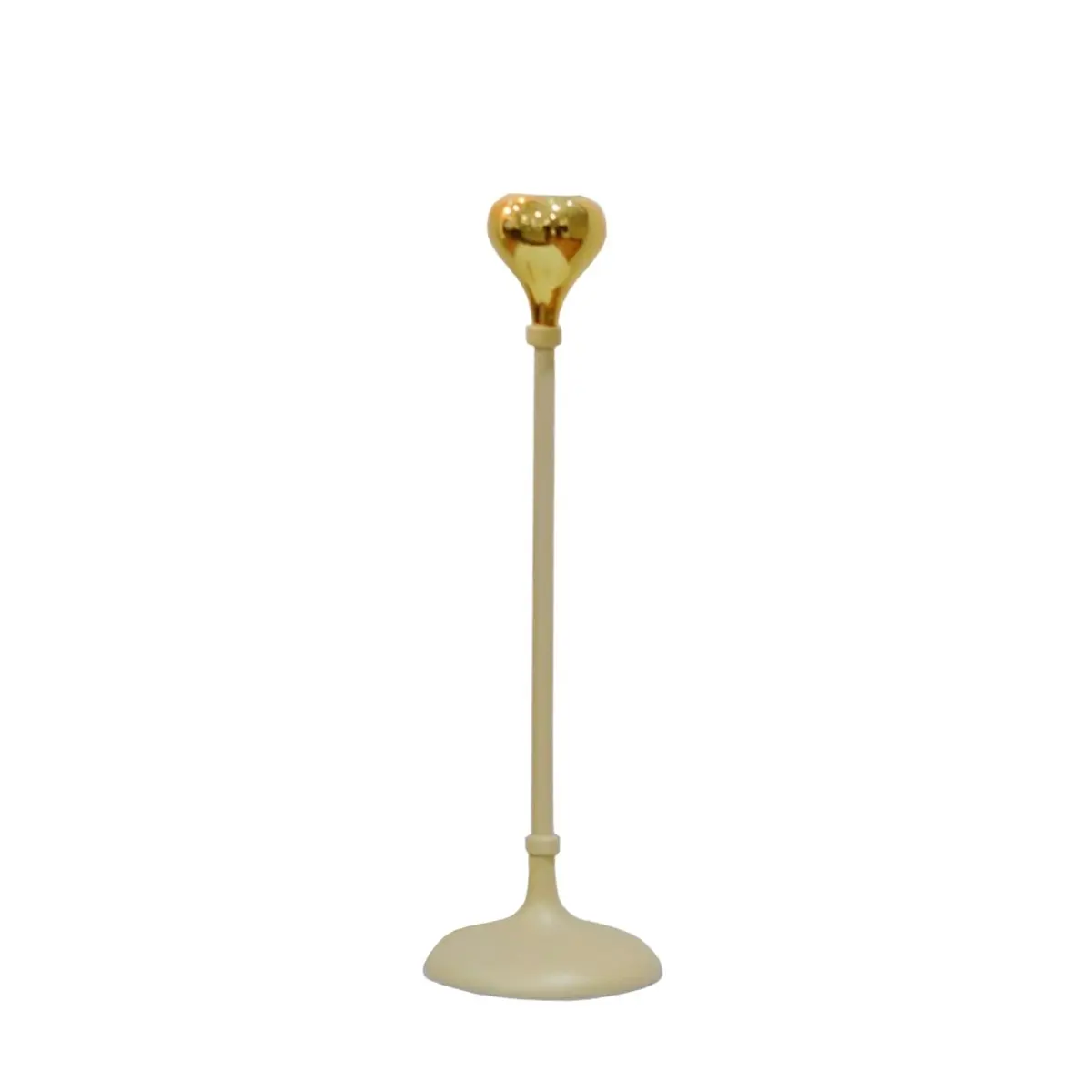 Set of 3 SSH Collection Tear Drop 24 28 and 32cm Tall Single Candle Holders - 2 Tone Gold