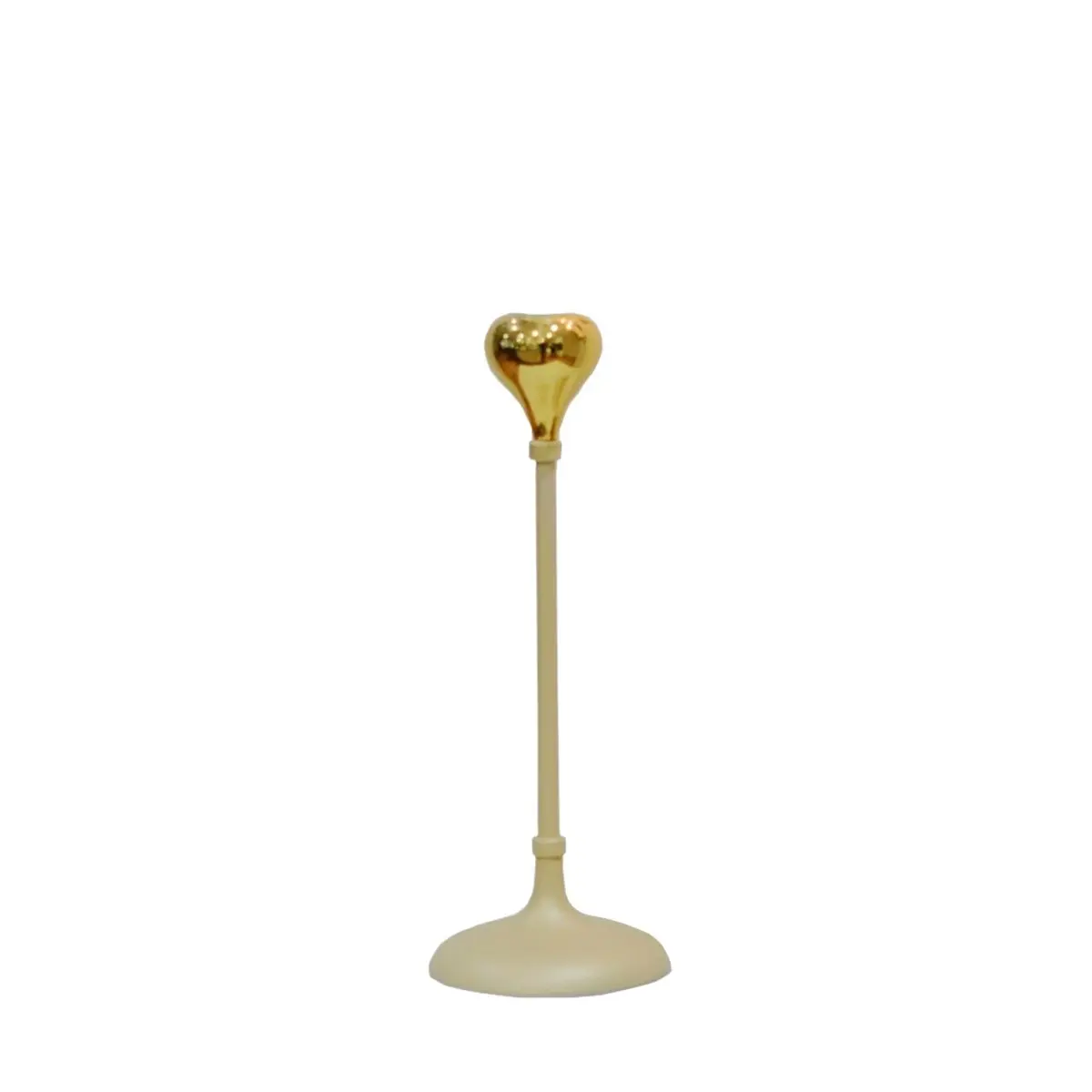 Set of 3 SSH Collection Tear Drop 24 28 and 32cm Tall Single Candle Holders - 2 Tone Gold