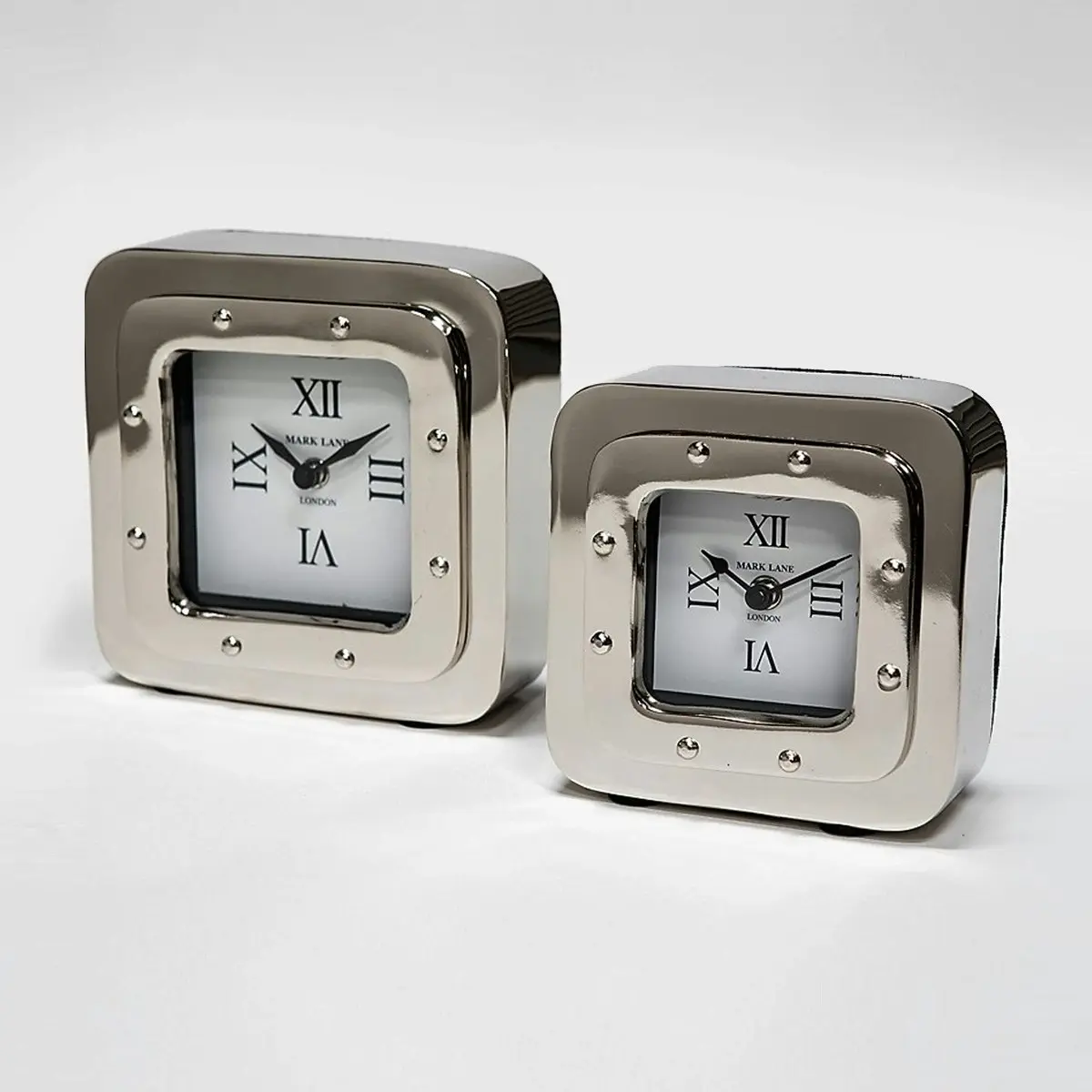 SSH Collection Retro Large Desk Clock - Nickel