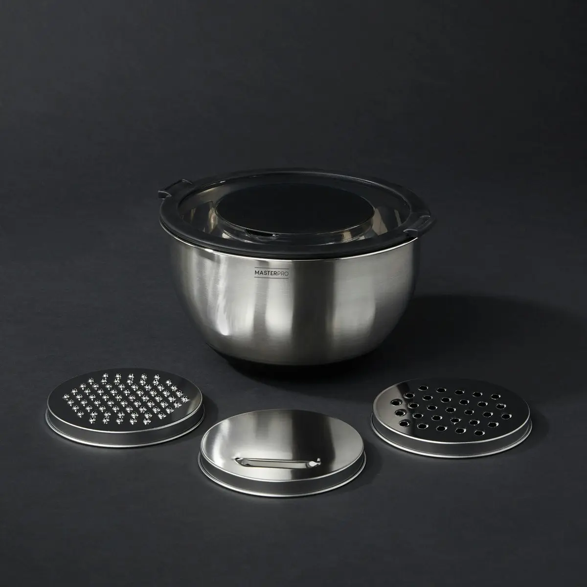 MasterPro 3 Piece Mixing Bowl with Graters Set