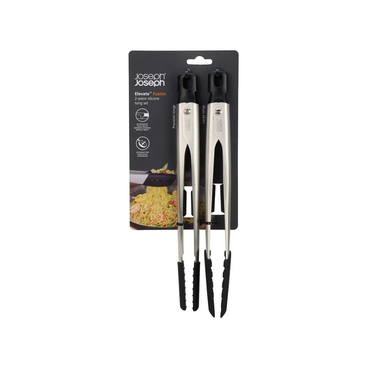 Joseph Joseph Elevate Fusion Set of 2 Silicone Tongs with Integrated Tool Rests