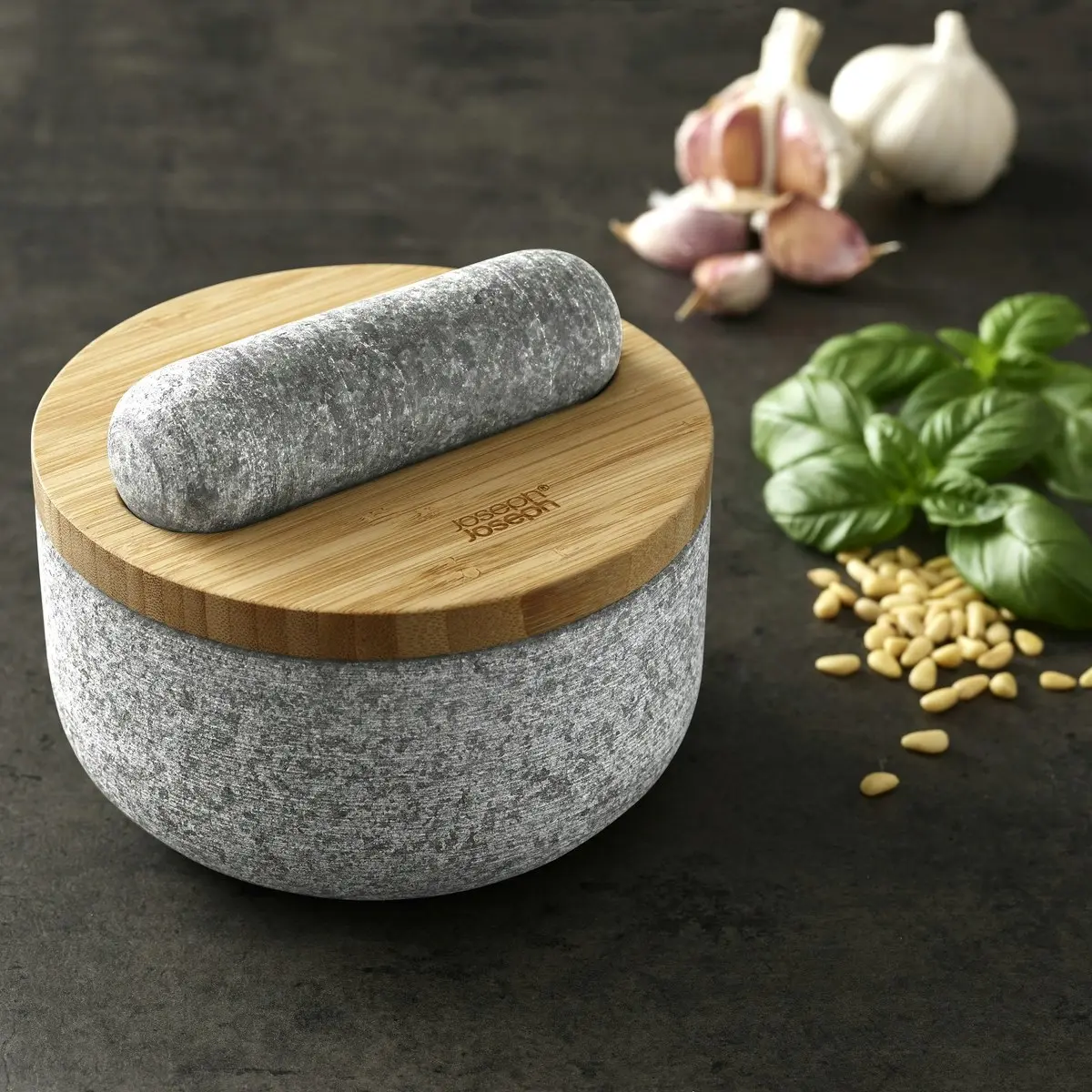 Joseph Joseph Dash Pestle and Mortar with Bamboo Lid