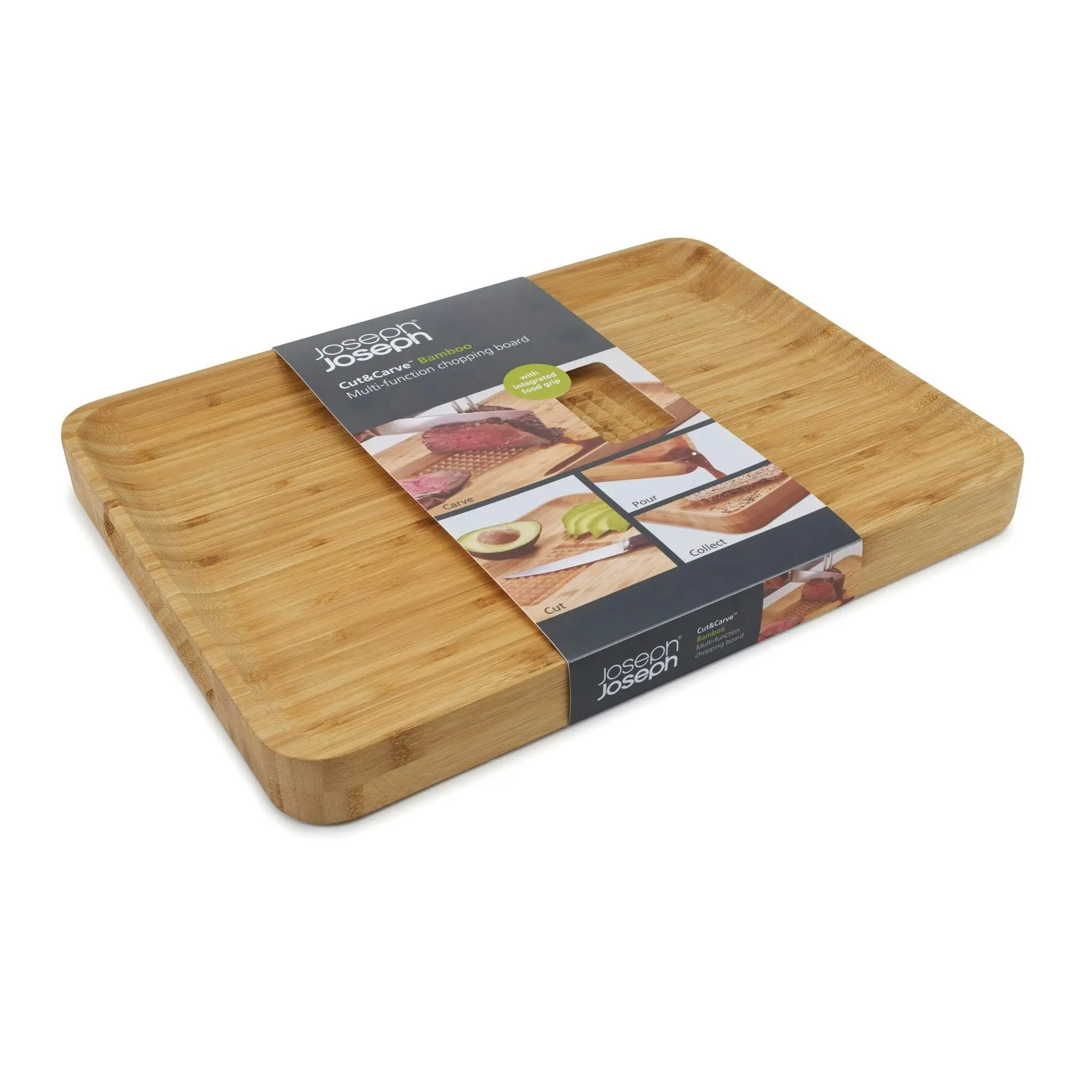 Joseph Joseph Cut&Carve Chopping Board - Bamboo