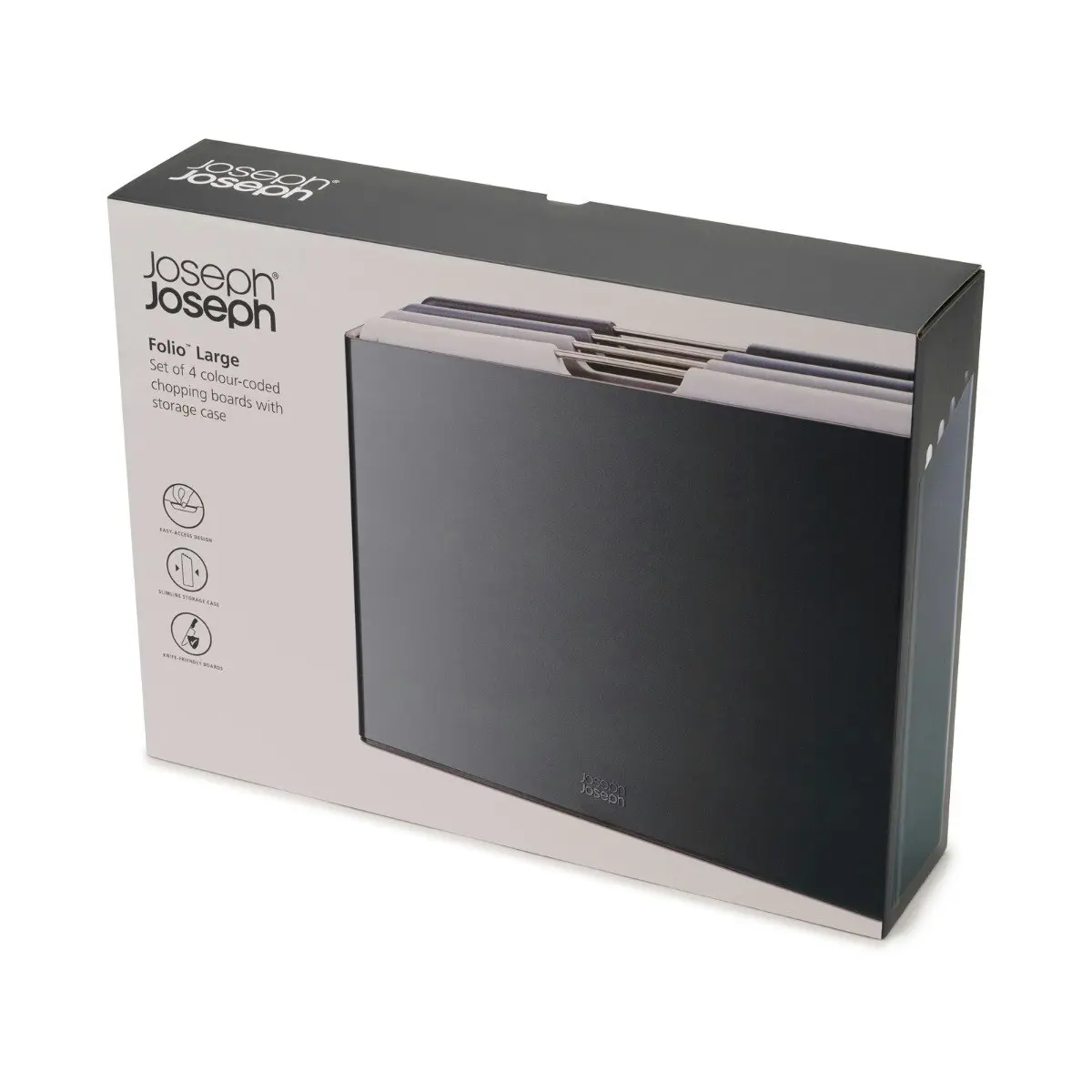 Joseph Joseph Folio 4 Piece Large Chopping Board Set - Graphite