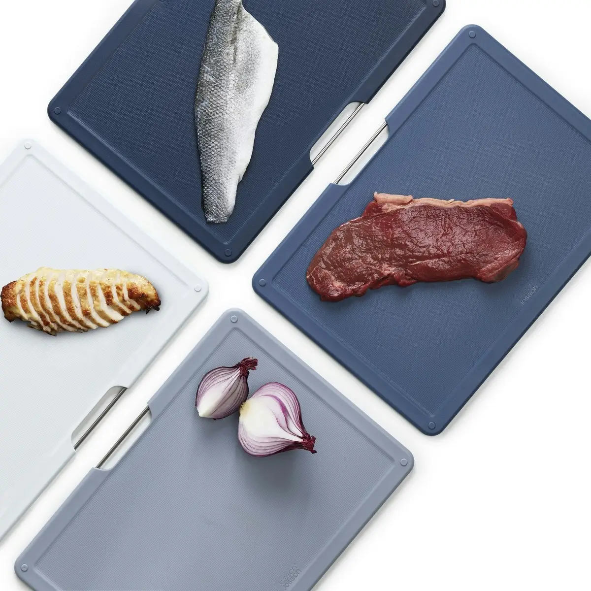 Joseph Joseph Folio 4 Piece Large Chopping Board Set - Graphite