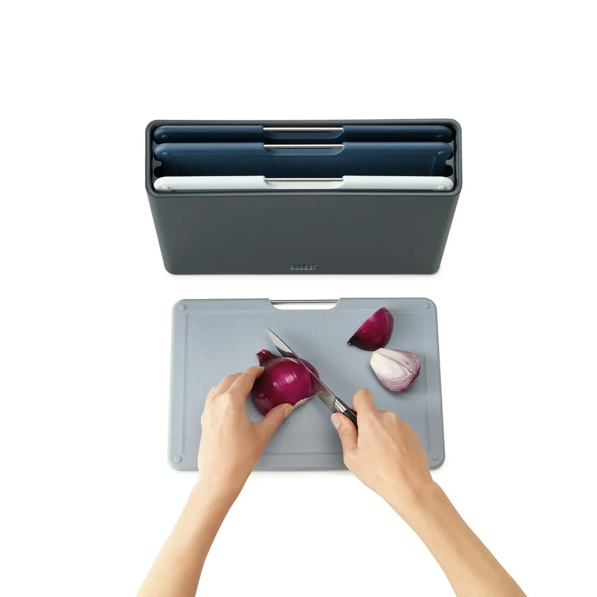 Joseph Joseph Folio 4 Piece Chopping Board Set - Graphite