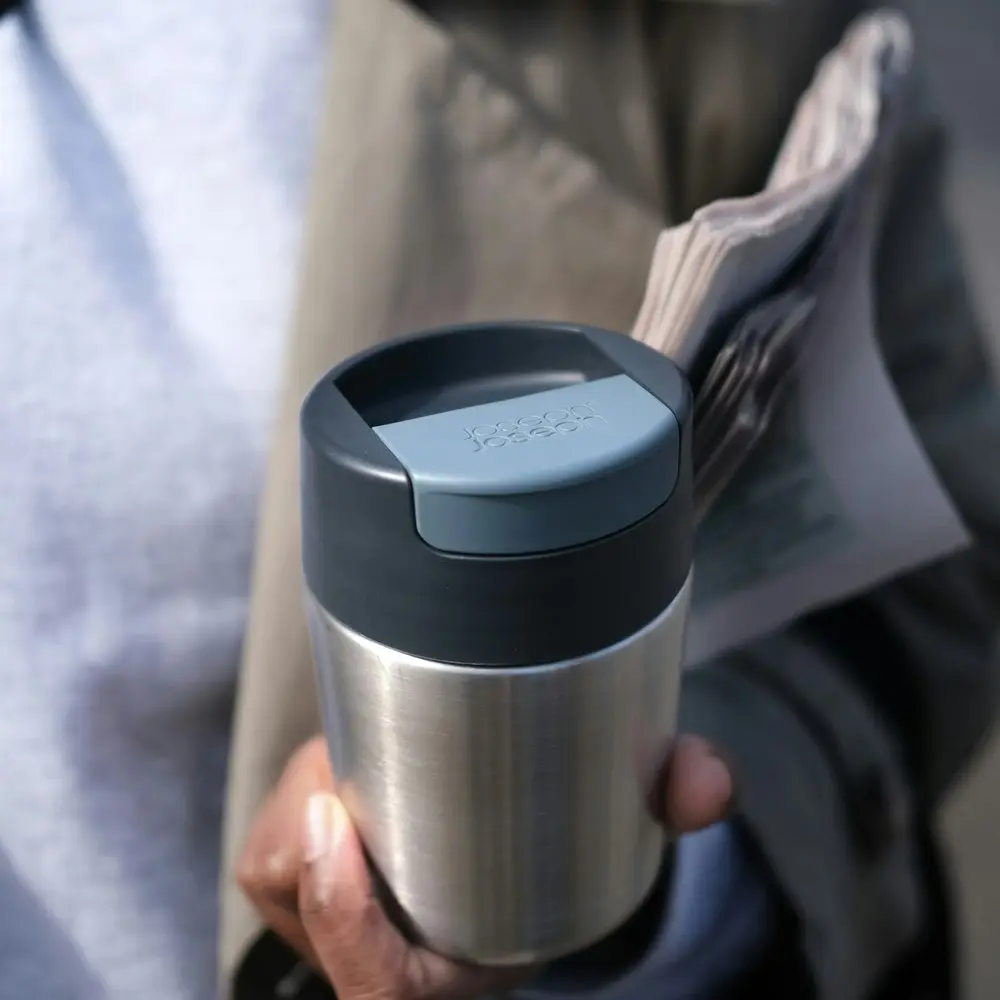 Joseph Joseph Sipp 340ml Steel Travel Mug - Anthracite