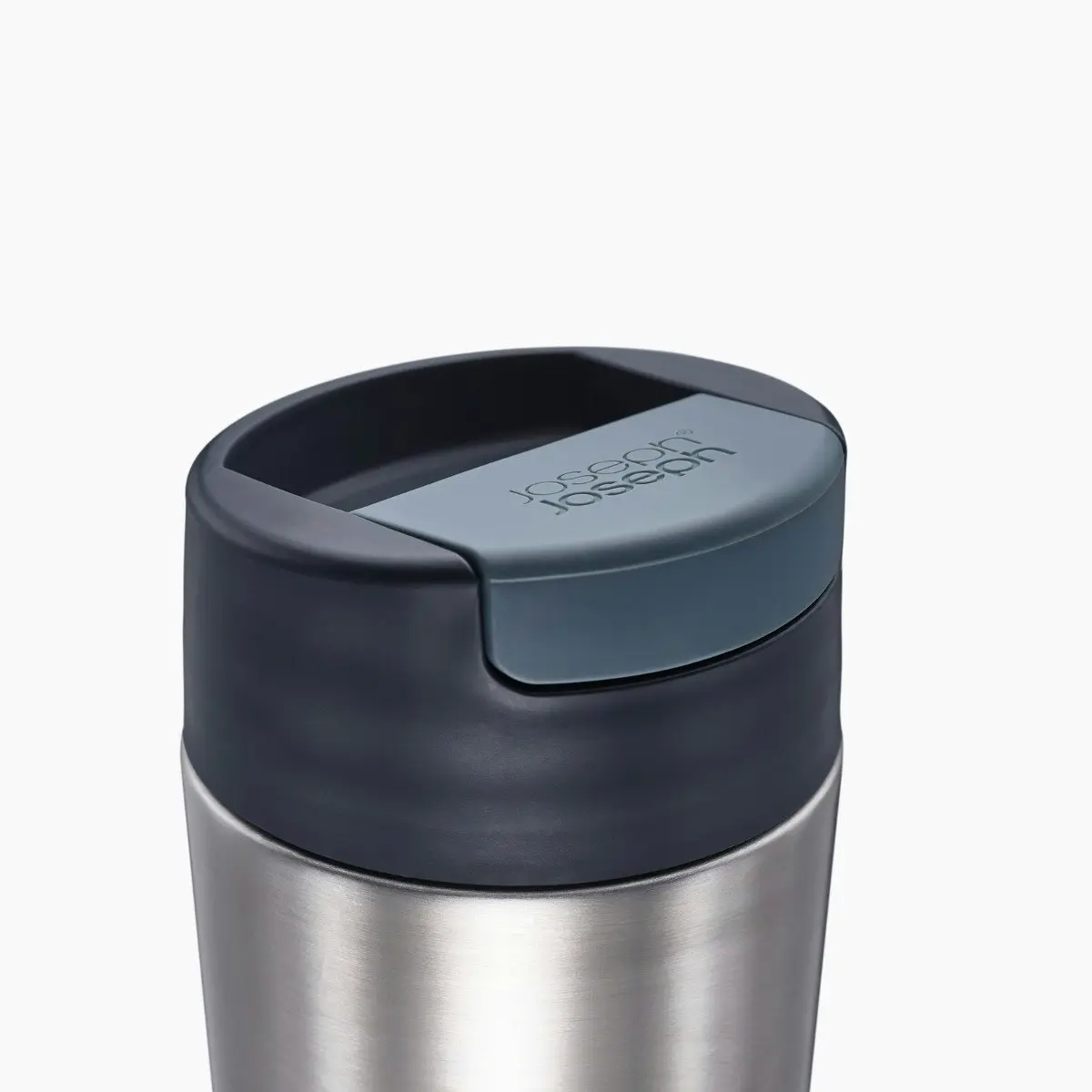 Joseph Joseph Sipp 454ml Large Steel Travel Mug - Grey