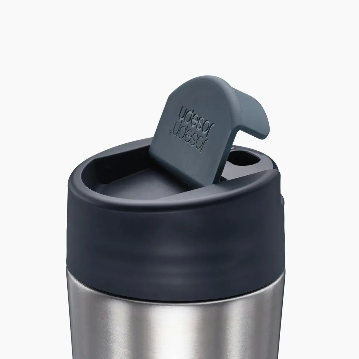 Joseph Joseph Sipp 454ml Large Steel Travel Mug - Grey