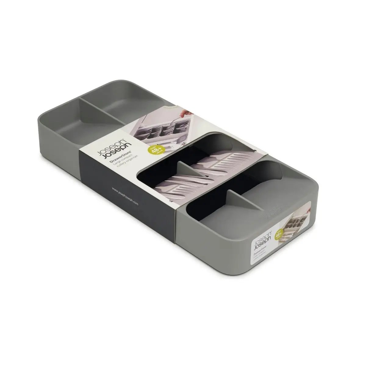 Joseph Joseph DrawerStore Large Cutlery Organiser - Grey