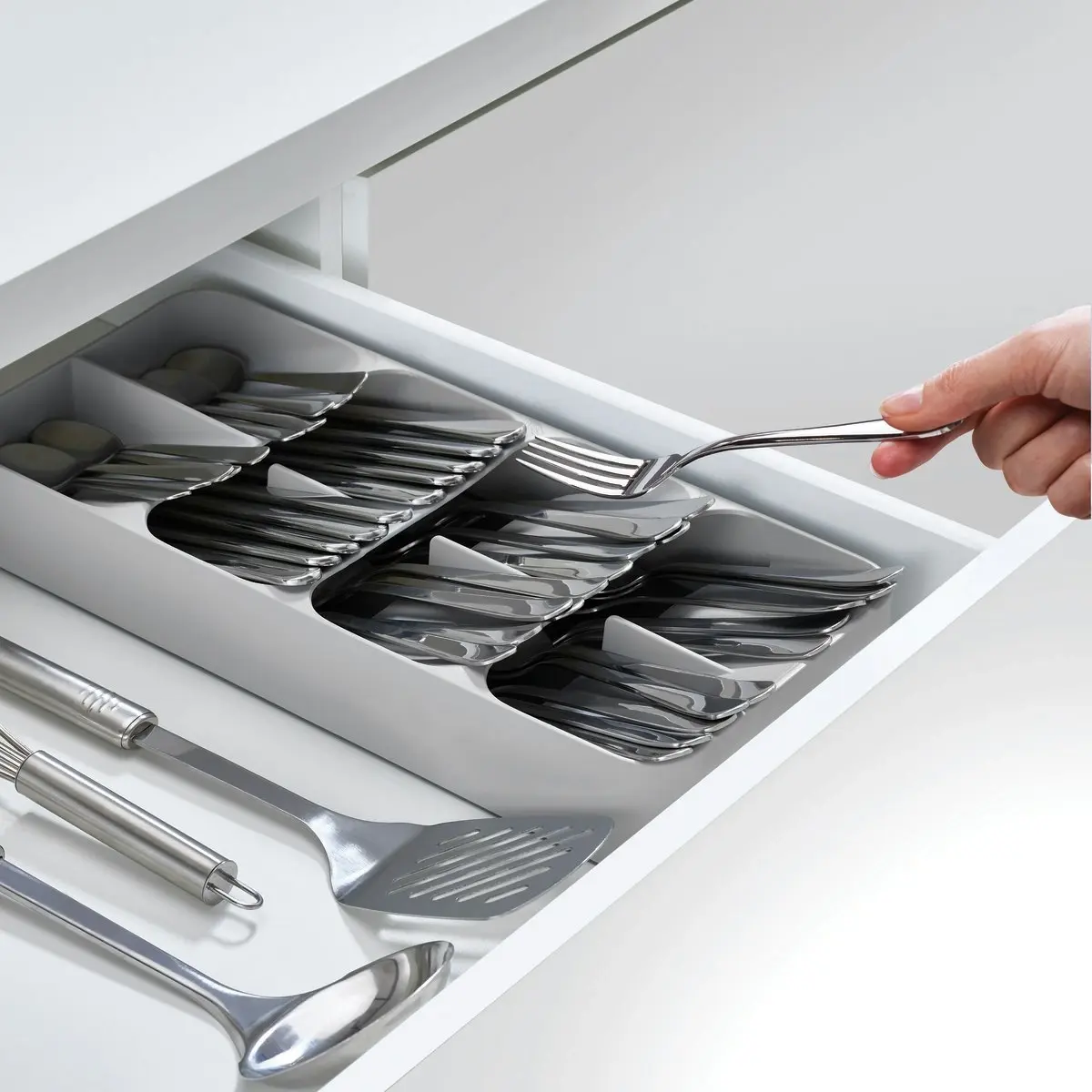 Joseph Joseph DrawerStore Large Cutlery Organiser - Grey