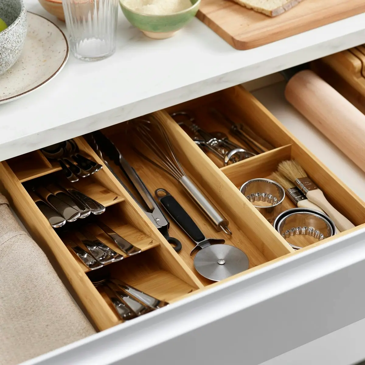 Joseph Joseph DrawerStore Bamboo Cutlery&#44; Utensil & Gadget Organiser