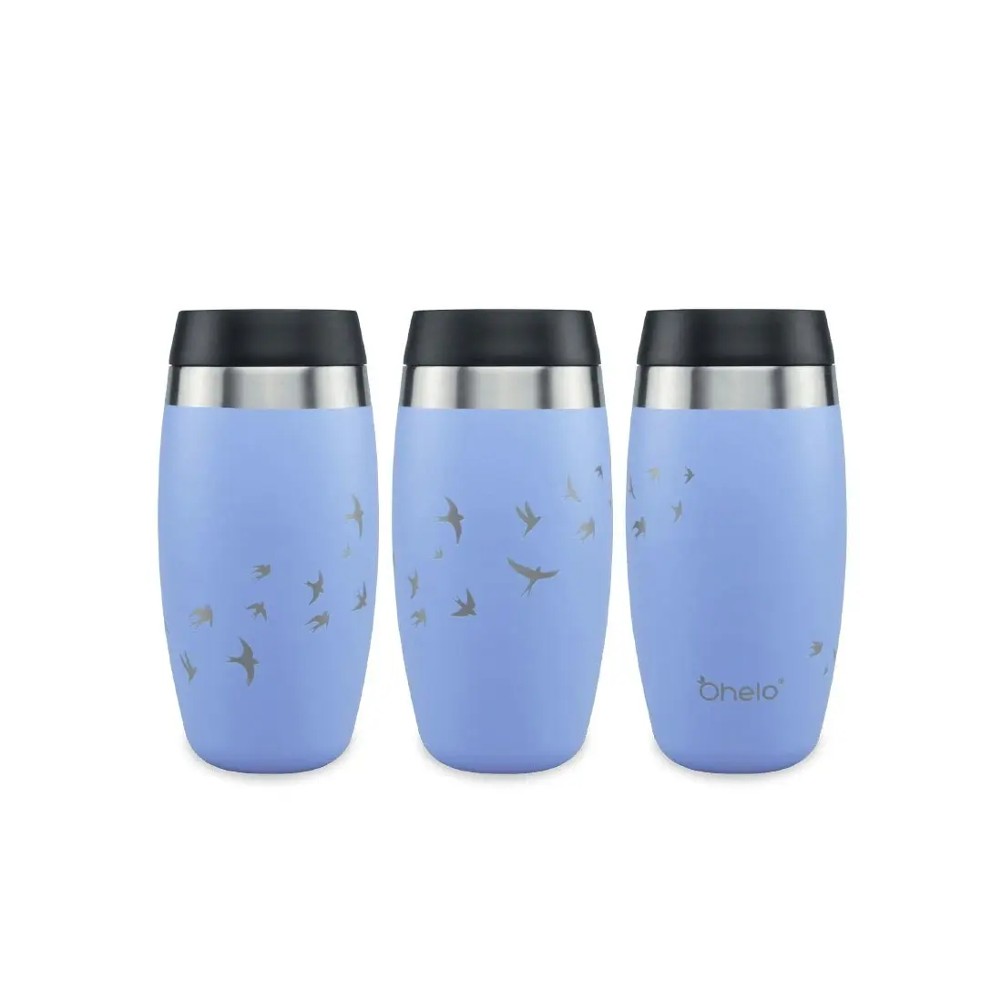 Ohelo 400ml Tumbler with Etched Swallows - Blue