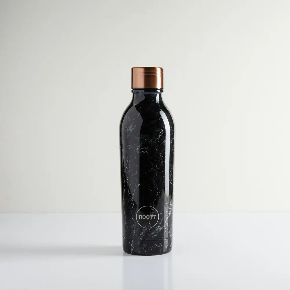 Root7 OneBottle 500ml Drink Bottle - Black Marble