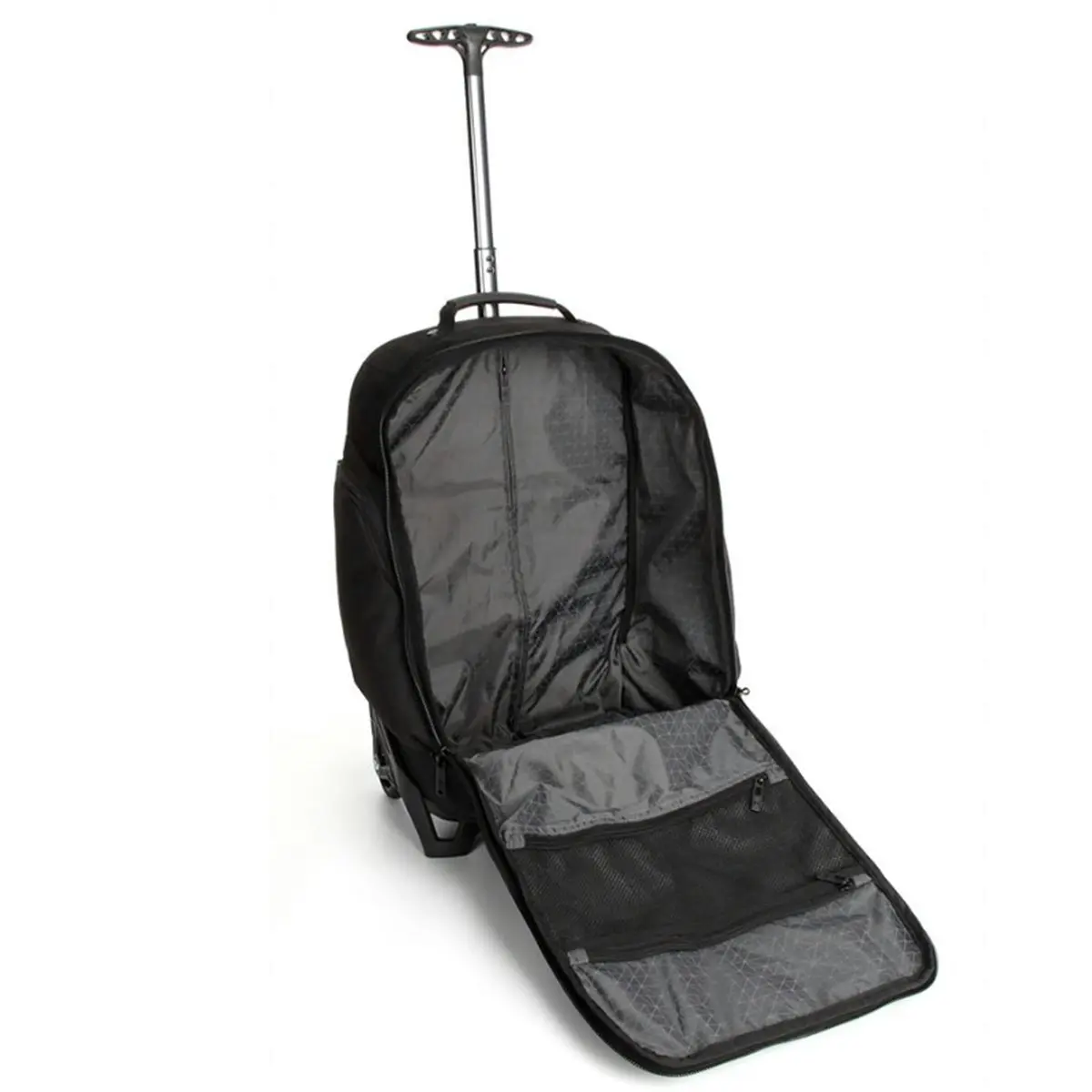 Suissewin Swiss Wheeled Bag Lightweight Big Wheels Carry On Travel Suitcase Rolling Tote SN19350 Black