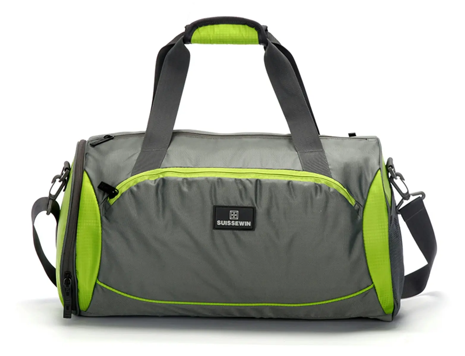 Suissewin Swiss Water-Resistant Gym Sport Crossbody Duffel Bag Luggage Hand Bag SNG3008 Green