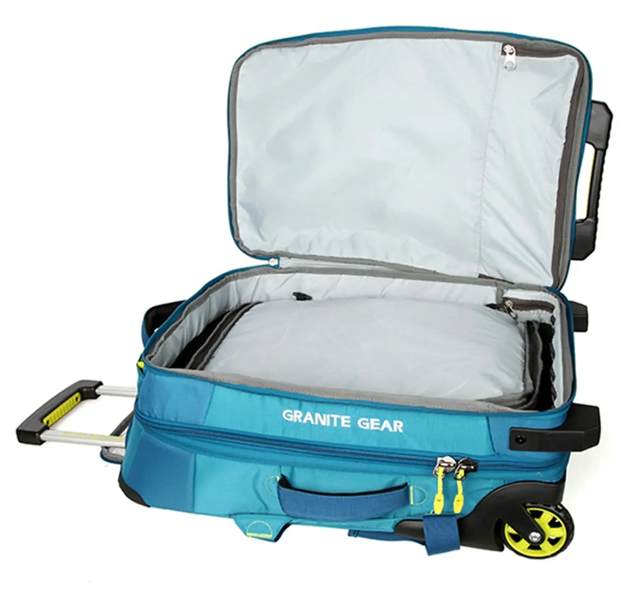 Granite Gear Wheeled Duffle With Backpack Strap Suitcase Luggage Tote Carry On Sofecase G2022-5003 Blue