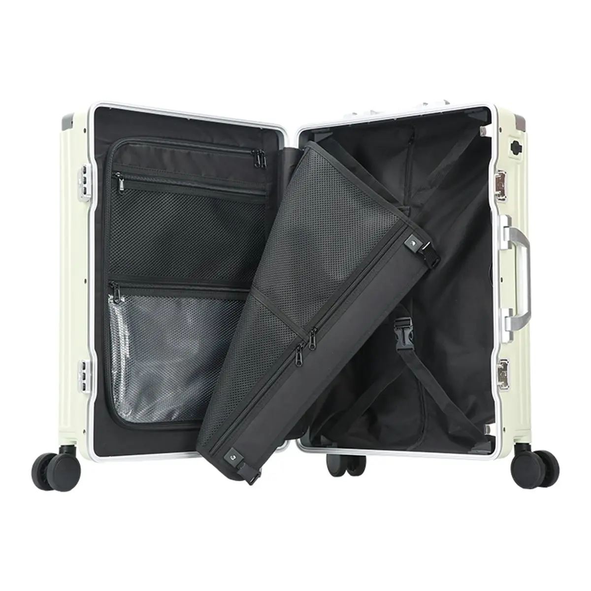 Bopai Aluminium Frame Luggage Suitcase Lightweight with TSA locker 8 wheels HardCase B9203