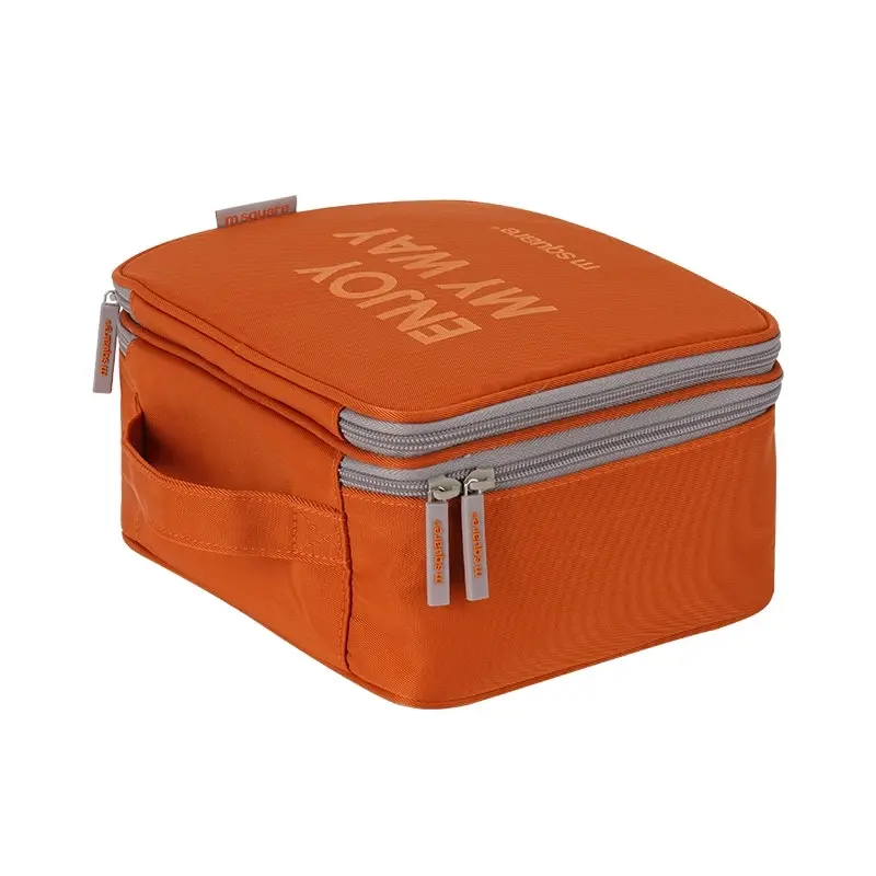 M Square Travel Gear Large Capacity Multi-Functional Cosmetic Makeup Bag Orange