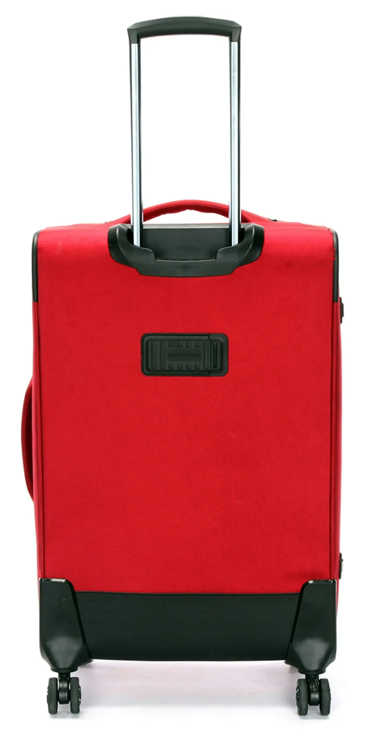 Suissewin Swiss Luggage Suitcase Lightweight 8 Wheels 360 Degree Rolling Carry on Softcase SN6005A Red