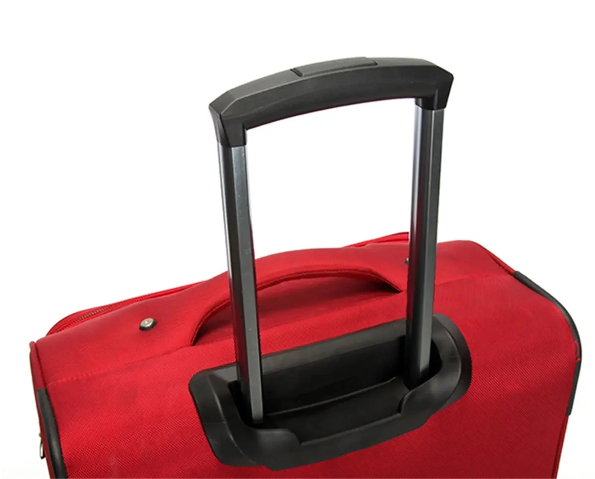 Suissewin Swiss Luggage Suitcase Lightweight 8 Wheels 360 Degree Rolling Carry on Softcase SN6005A Red