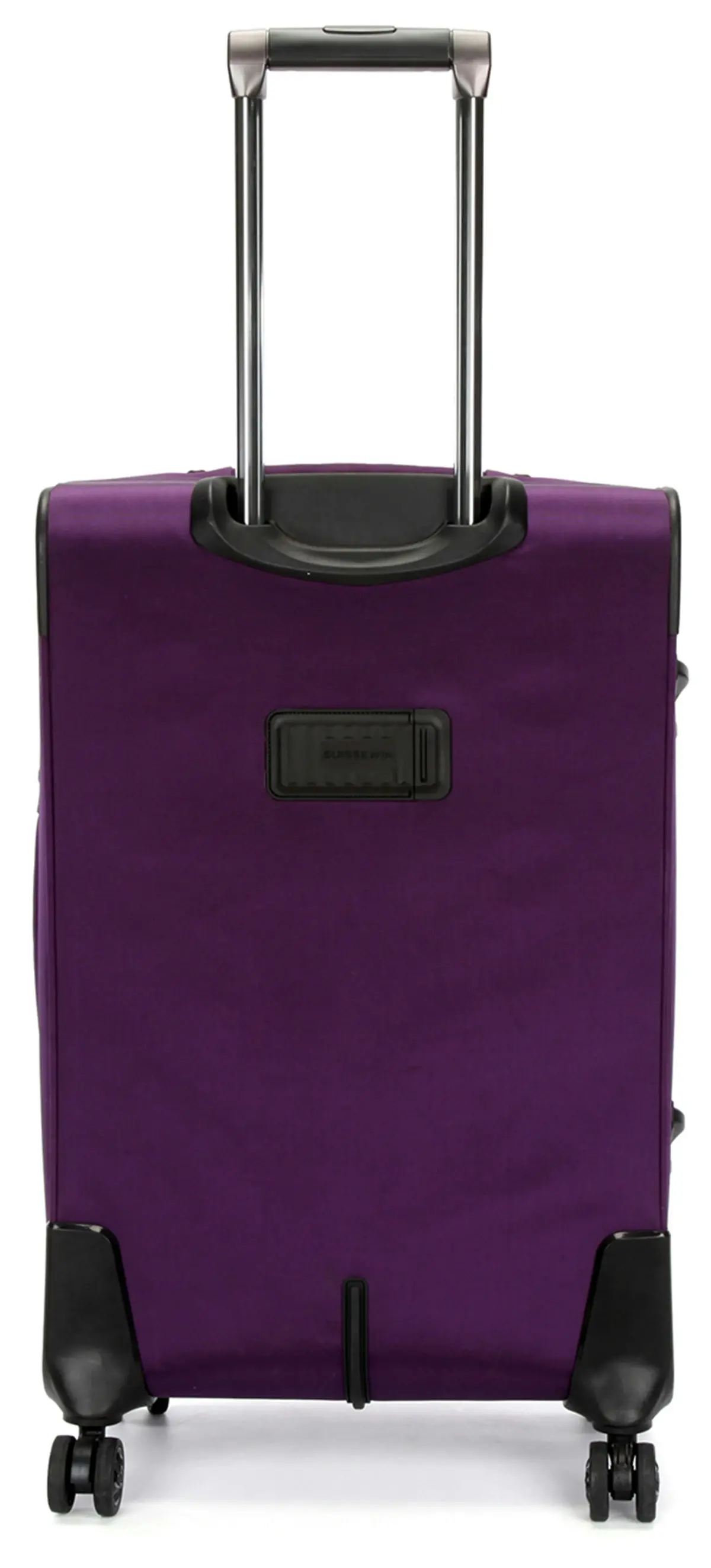 Suissewin Swiss Luggage Suitcase Lightweight 8 Wheels 360 Degree Rolling Carry on Softcase SN6007A Purple