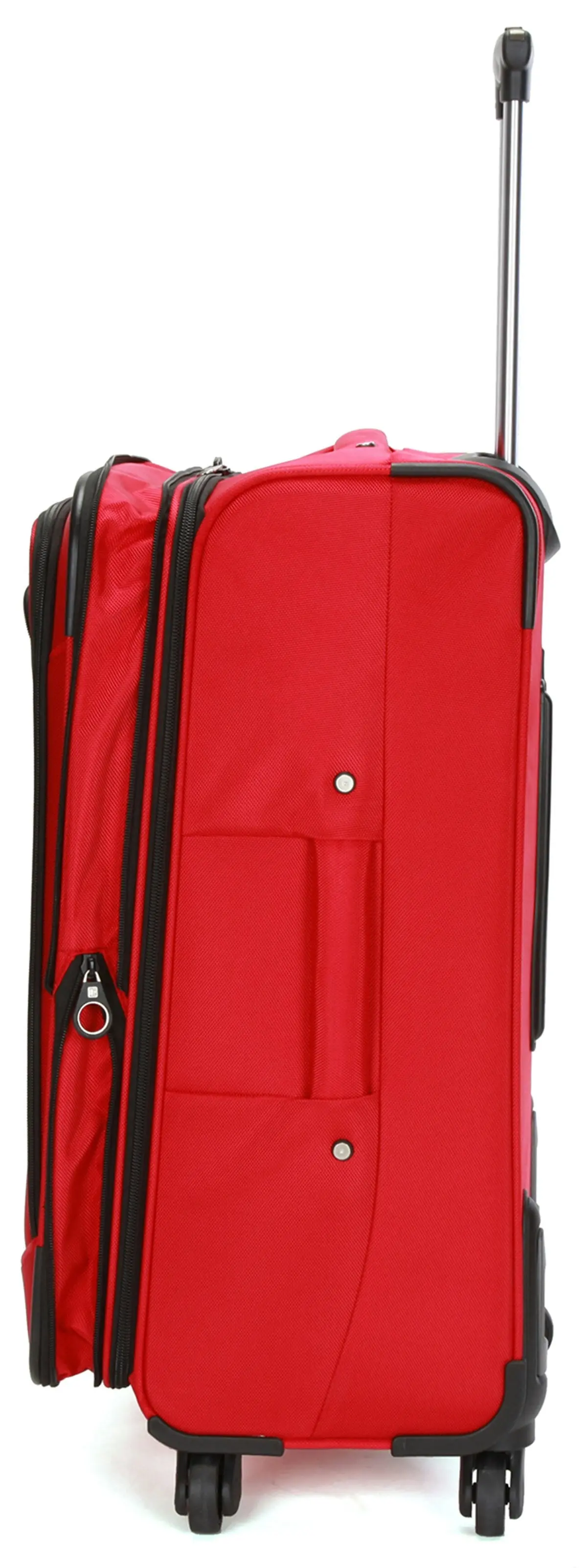 Suissewin Swiss Luggage Suitcase Lightweight with 8 wheel 360 degree rolling SoftCase 3PCS Set SN8109ABC Red