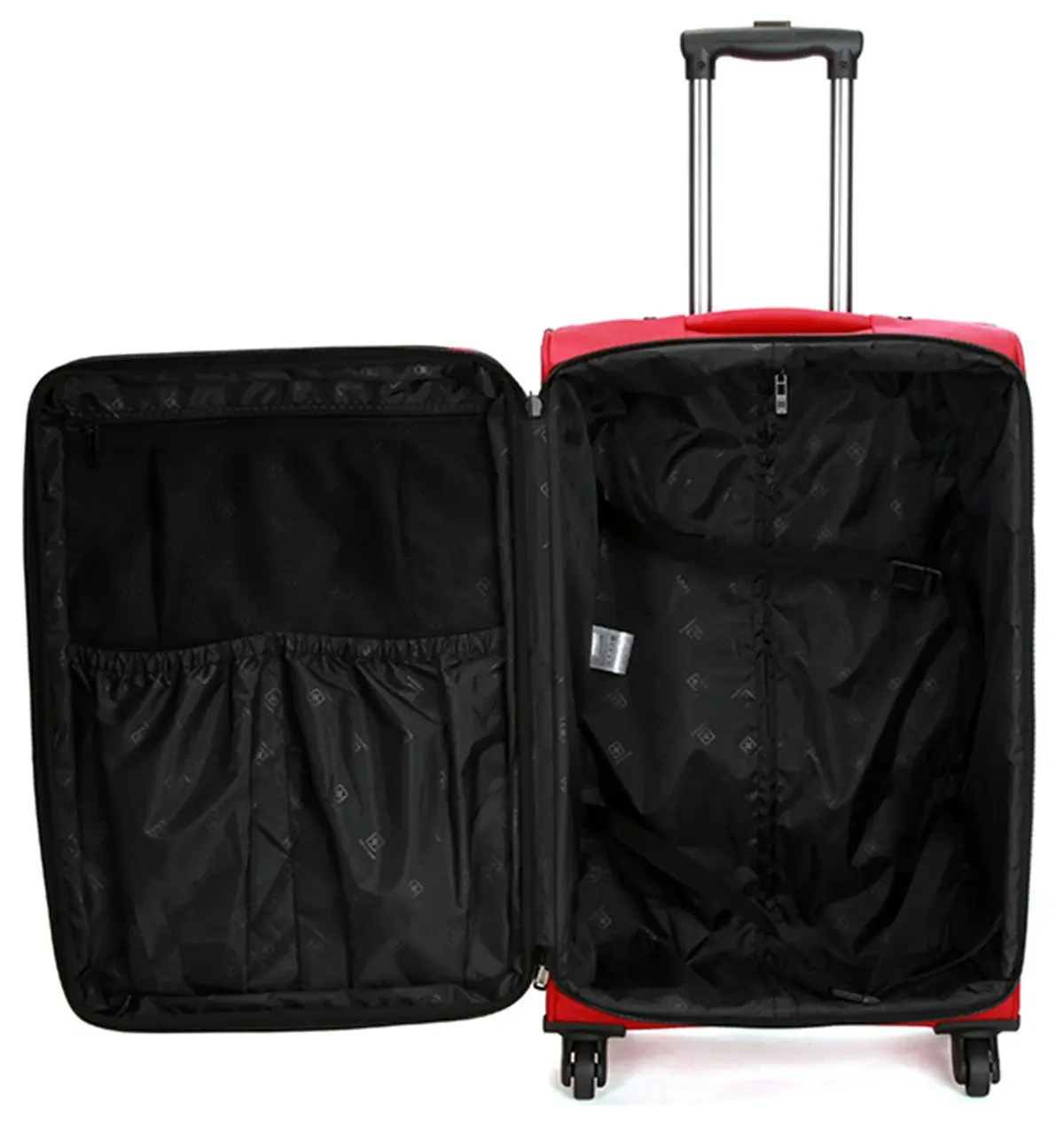 Suissewin Swiss Luggage Suitcase Lightweight with 8 wheel 360 degree rolling SoftCase 3PCS Set SN8109ABC Red