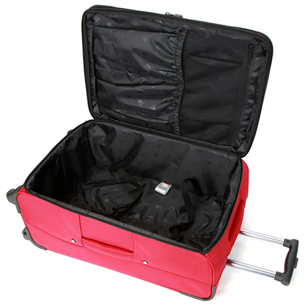 Suissewin Swiss Luggage Suitcase Lightweight with 8 wheel 360 degree rolling SoftCase 3PCS Set SN8109ABC Red