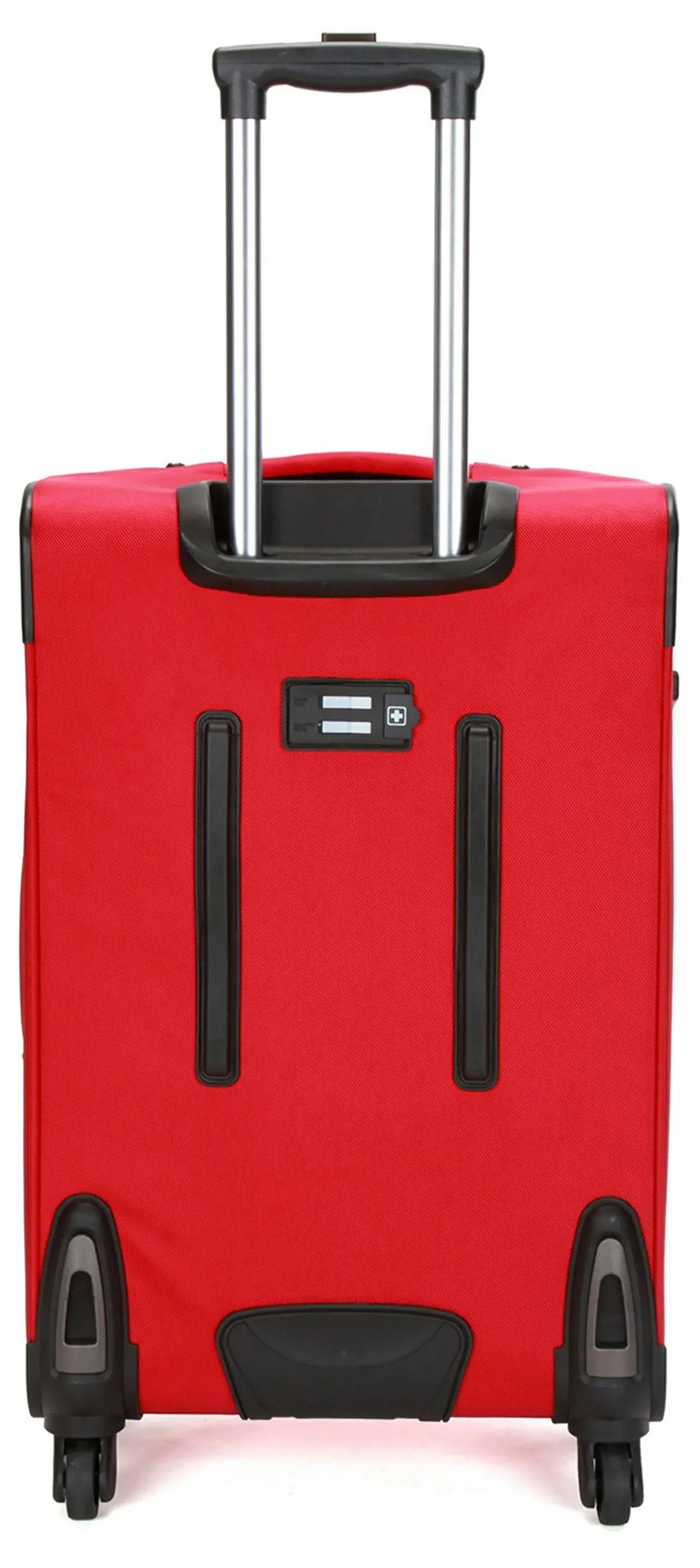 Suissewin Swiss Luggage Suitcase Lightweight with 8 wheel 360 degree rolling SoftCase 3PCS Set SN8109ABC Red