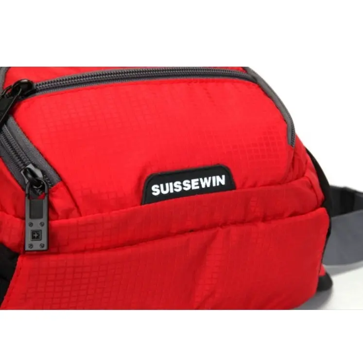 Suissewin Swiss Water-Resistant Funny Bag Travel Bum Bag Daily Cross Shoulder Bag SNR006 Red