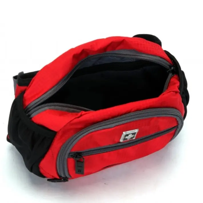 Suissewin Swiss Water-Resistant Funny Bag Travel Bum Bag Daily Cross Shoulder Bag SNR006 Red