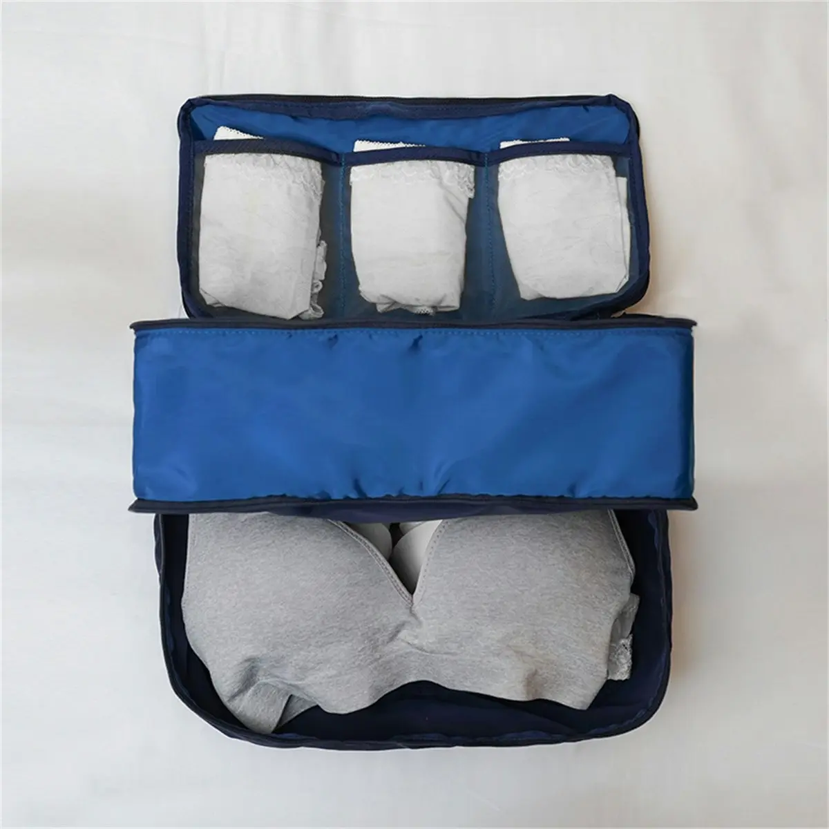 M Square Travelgear Double Layer Underwear Storage Bag Blue