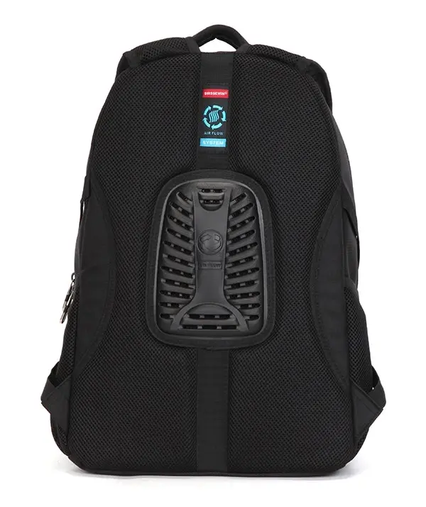 Suissewin Swiss Water-Resistant 15.6" Laptop Backpack School Backpack Travel Shoulder Bag SN9617 Black