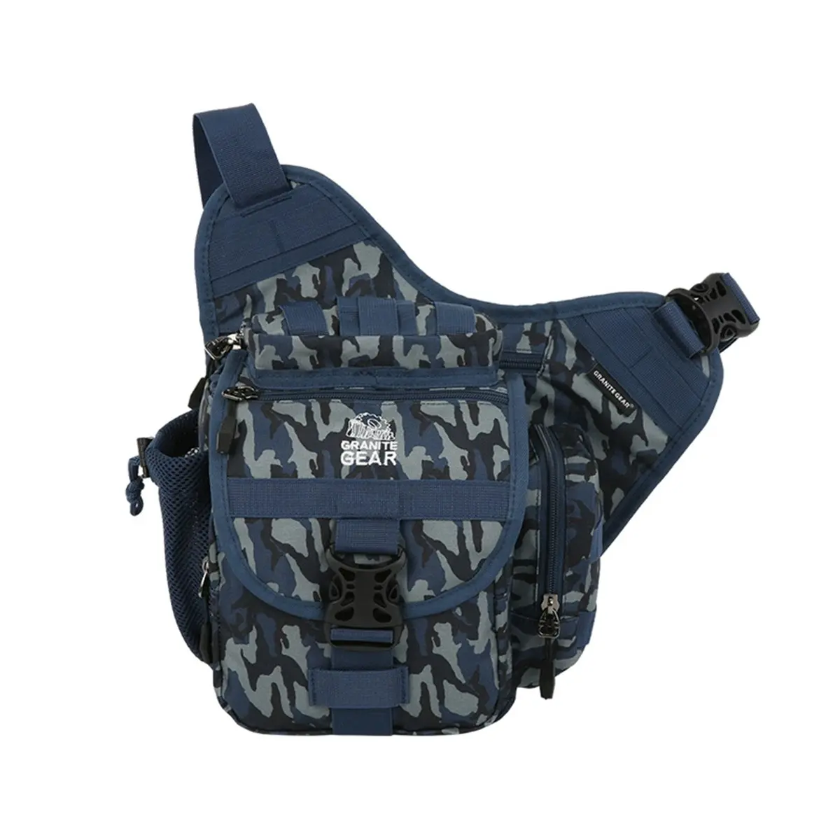 Granite Gear Waterproof Funny Bag Travel Bum Bag Camping Hiking Cross Shoulder Bag G7556 Camouflage Blue