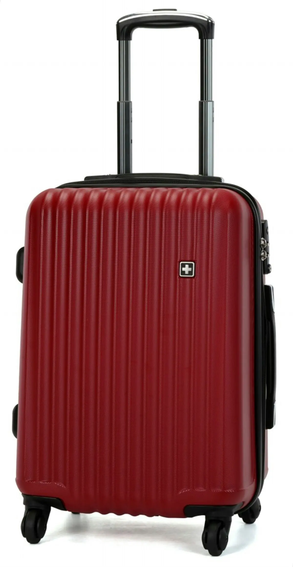 Suissewin Swiss Luggage Suitcase Lightweight TSA locker rolling HardCase 3 PCS Set SN9750ABC Red