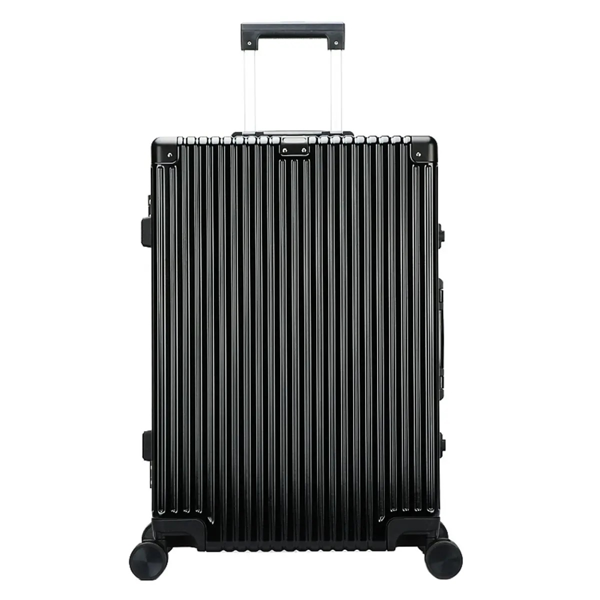 Bopai Aluminium Luggage Suitcase Lightweight With TSA Locker 8 Wheels Check In Large Hardcase B3241 Black