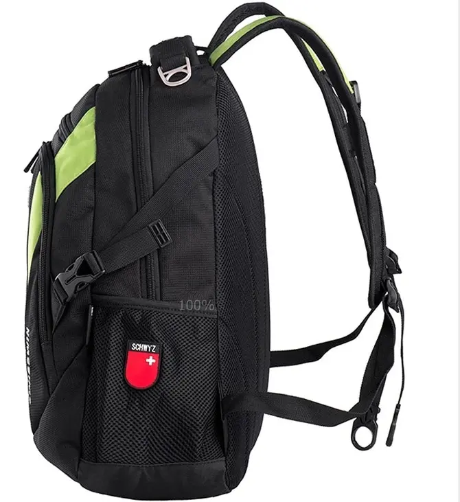 Swisswin Swiss Water-Resistant 14" Laptop Backpack School Backpack Travel Shoulder Bag SW9986 Green