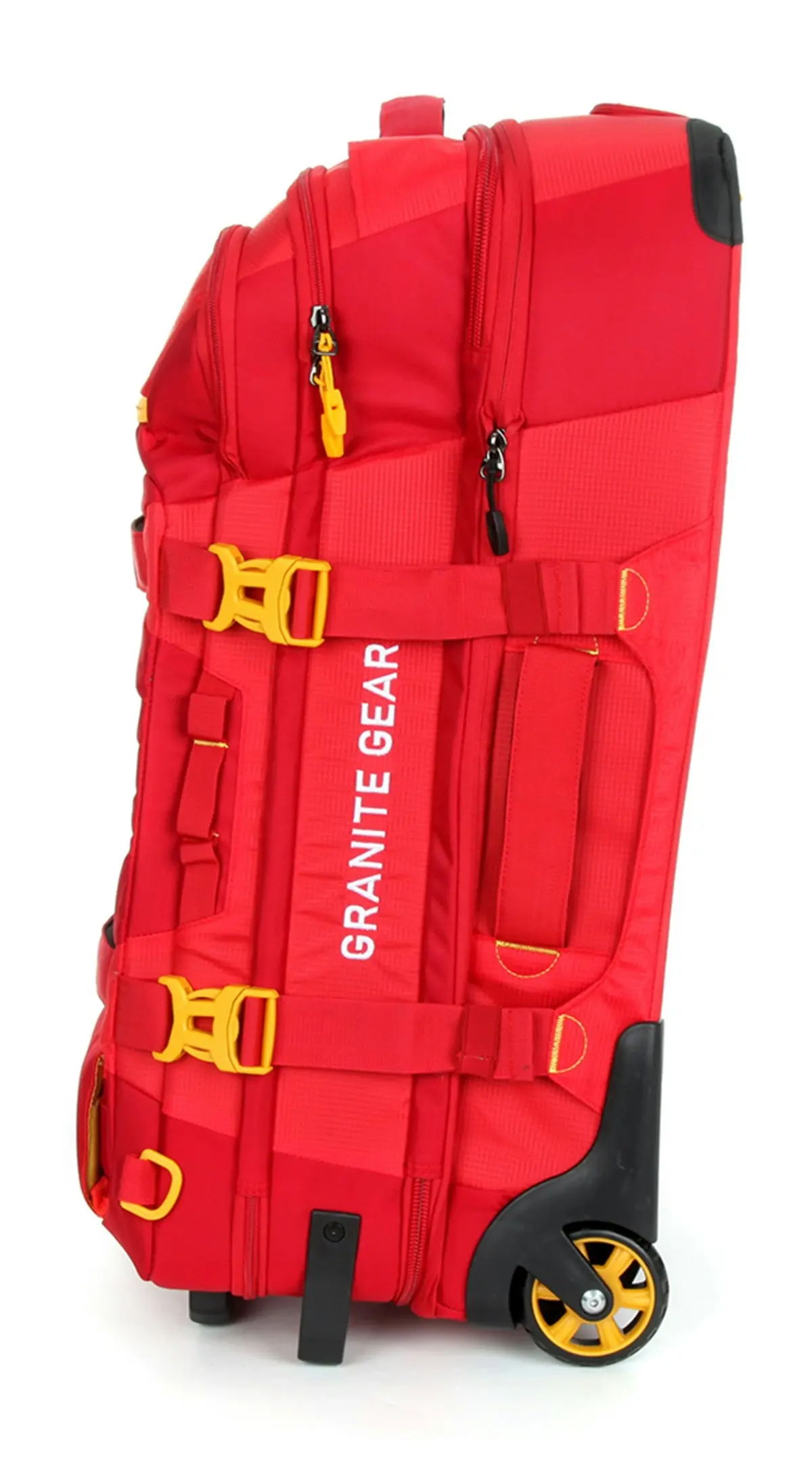 Granite Gear Wheeled Duffle With Backpack Strap Suitcase Luggage Tote Check In Sofecase G2026-2005 Red