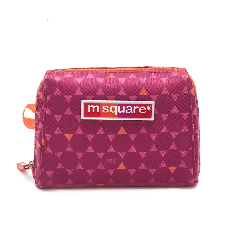 M Square Portable Lightweight Women Feminine Organizer Storage Pouch Red