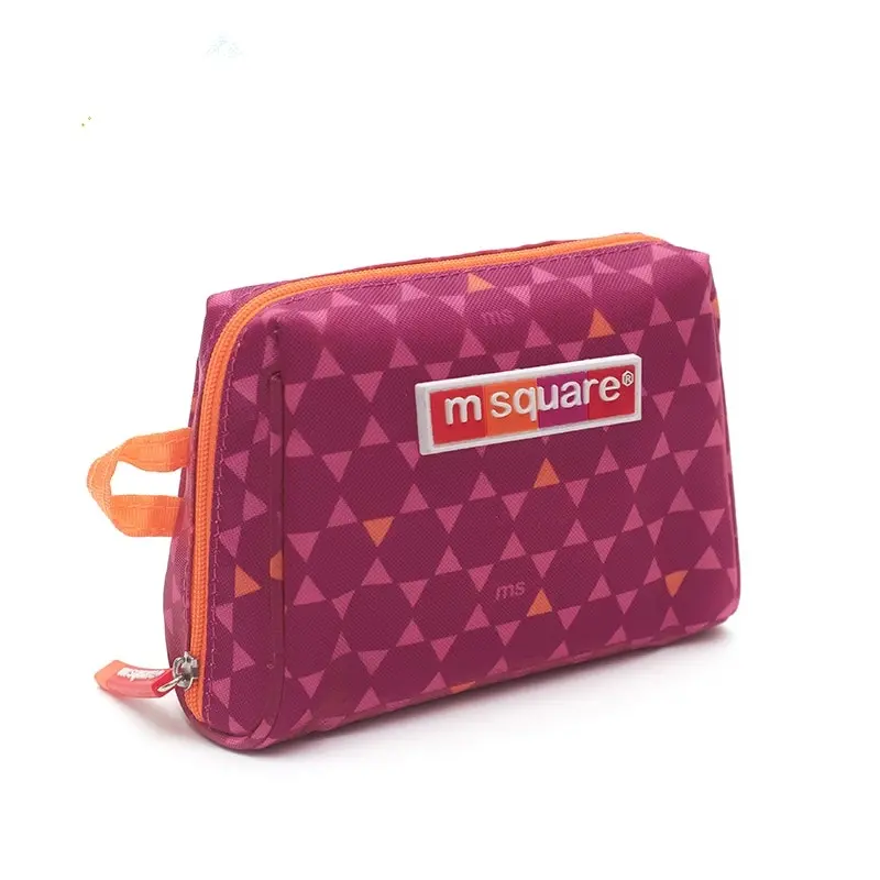 M Square Portable Lightweight Women Feminine Organizer Storage Pouch Red