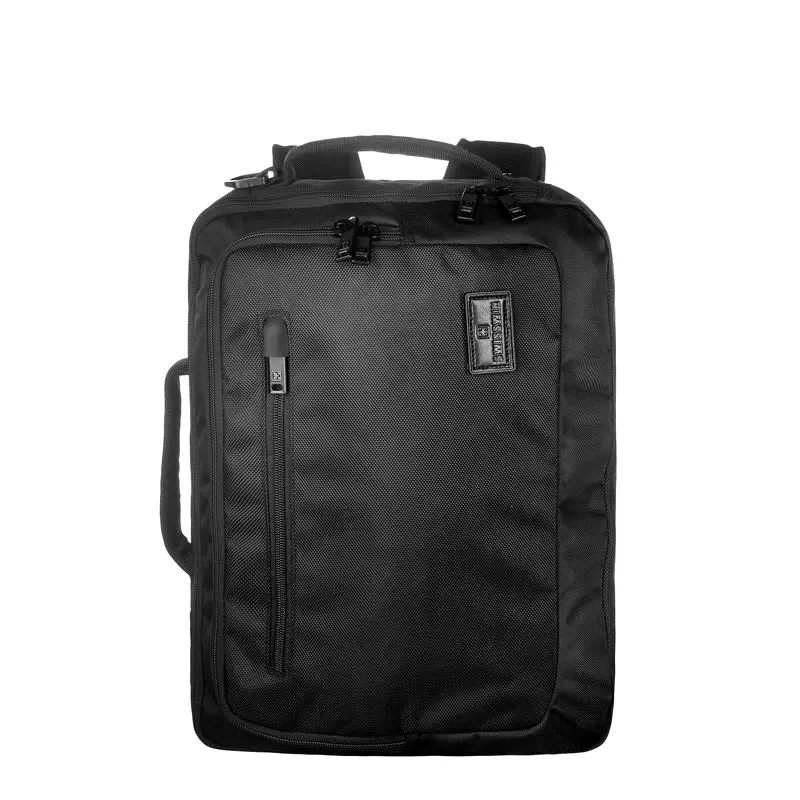 Swisswin Swiss Water-Resistant 15.6" Laptop Bag Travel Briefcase With Backpack SWE1018 Black