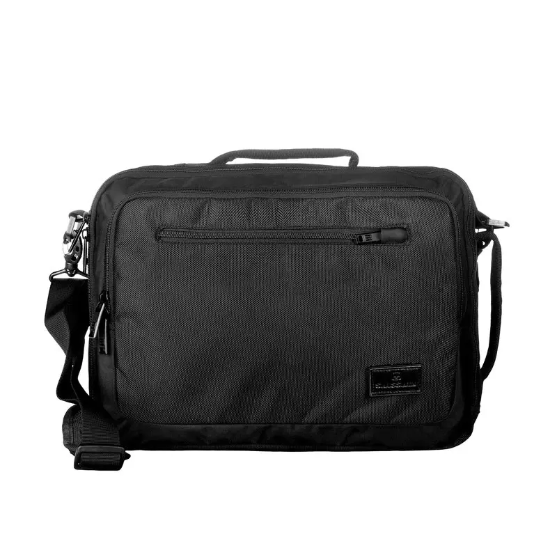 Swisswin Swiss Water-Resistant 15.6" Laptop Bag Travel Briefcase With Backpack SWE1018 Black