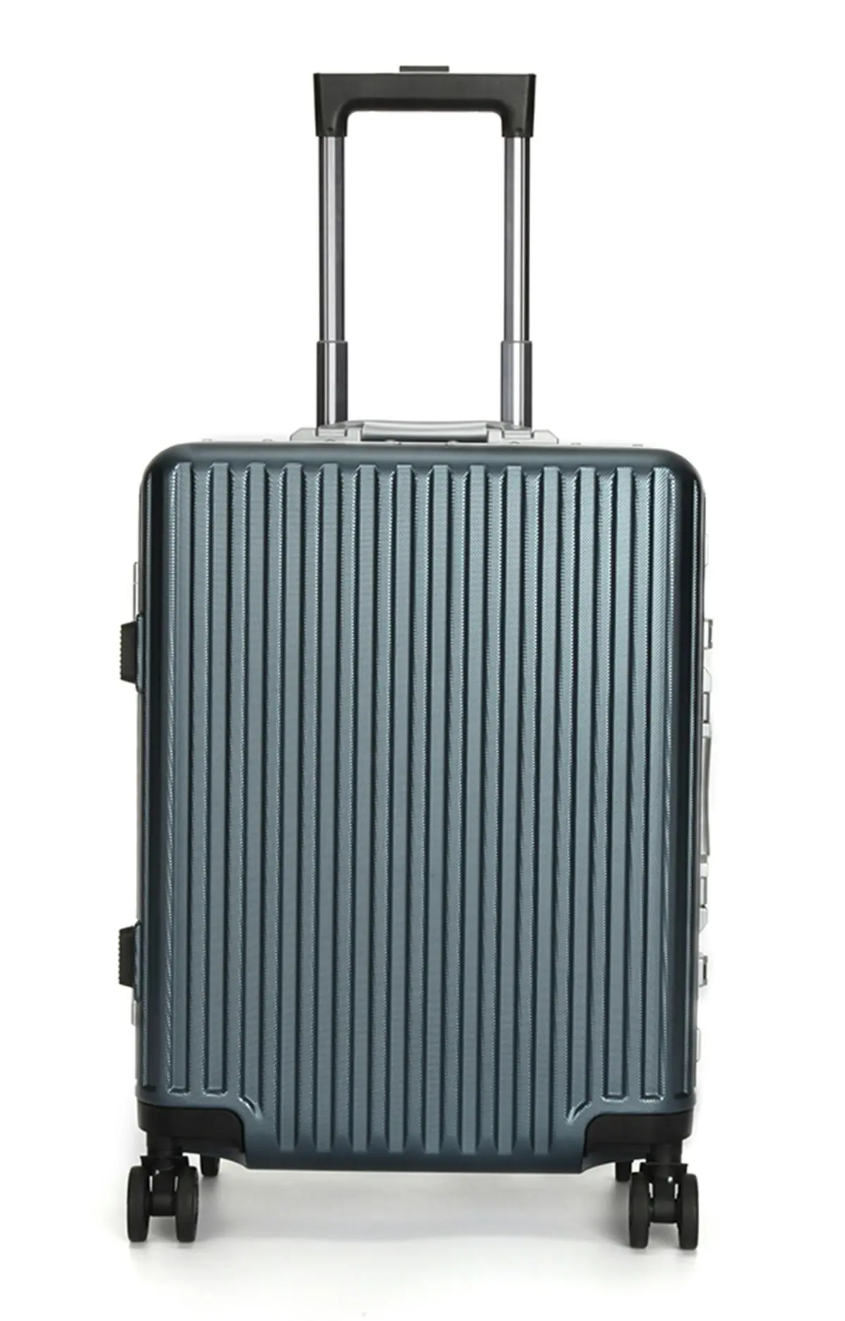 Suissewin Swiss Aluminium Luggage Suitcase Lightweight TSA locker 8 wheels Check In HardCase SN7619B Blue